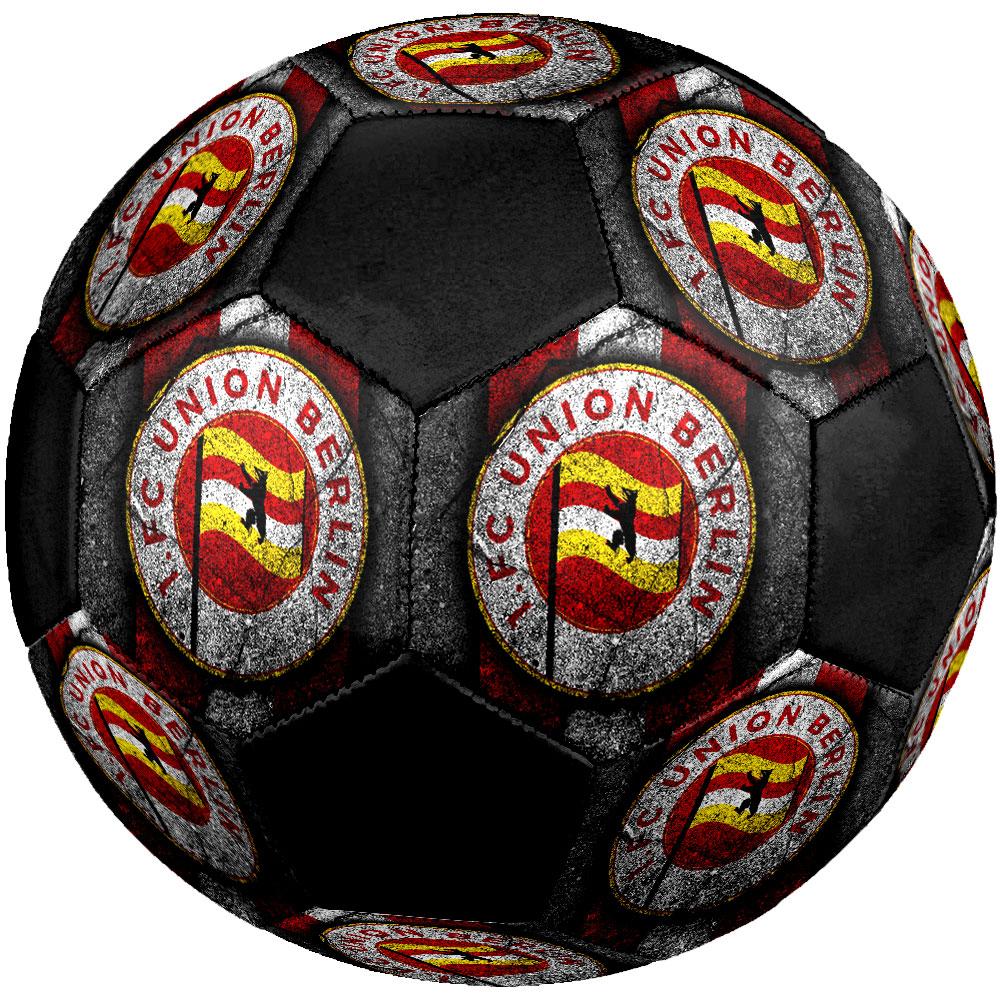 FC Union Berlin Size 5 Soccer Ball, Machine-Stitched PVC, Durable & High Bounce, All Ages Fit, fan merchandise, matches & outdoor use.