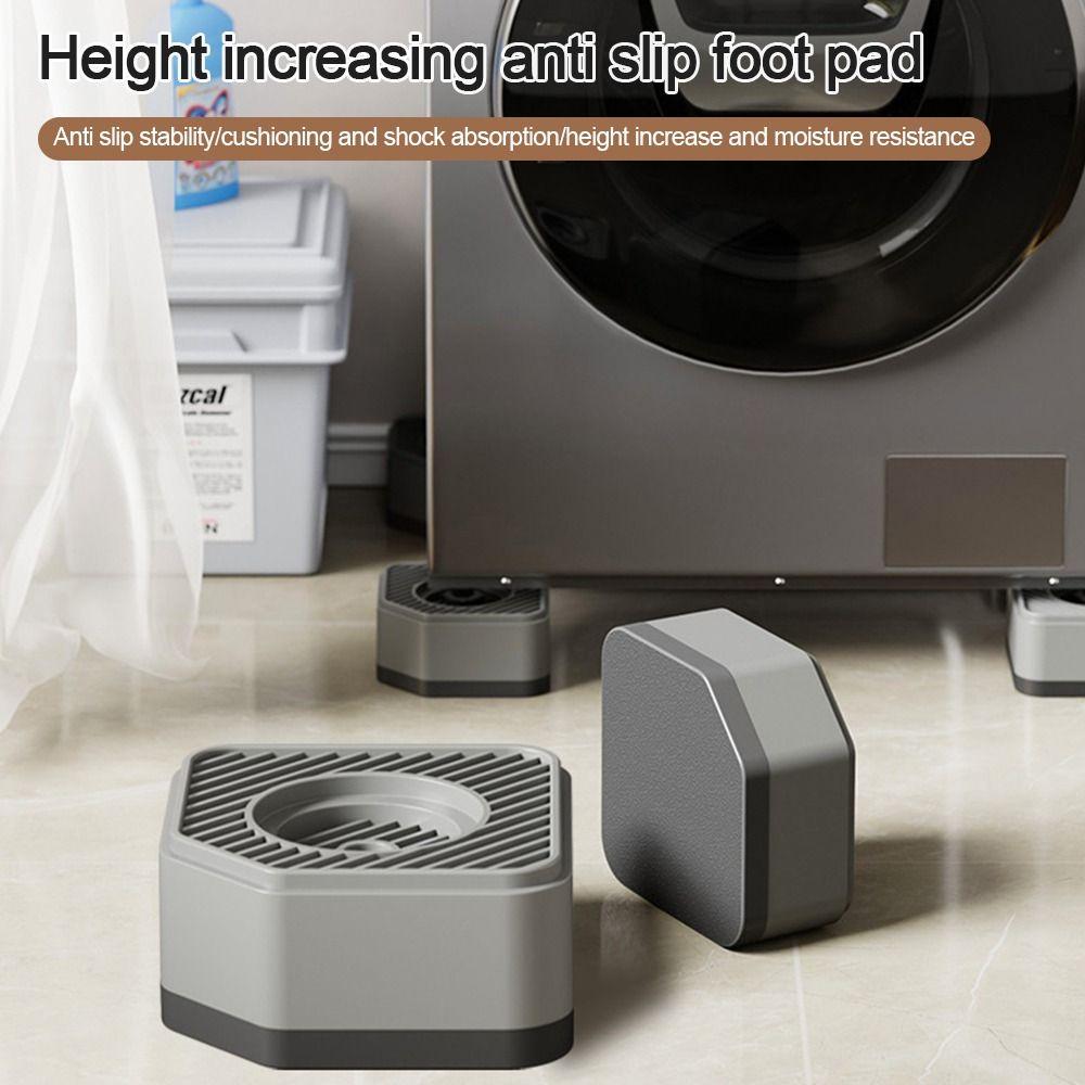 4pcs Set Height Extenders Washer and Dryer Pedestals Anti Slip Foot Pads  for Washing Machine