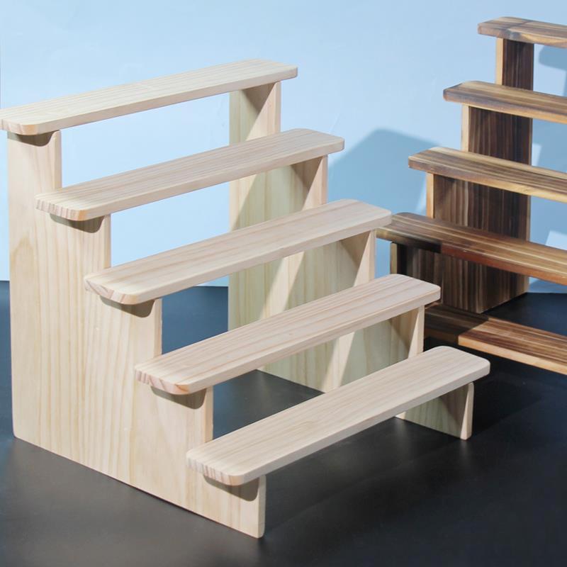 Solid Wood Display Rack for Action Figures, Collectibles, and Succulents