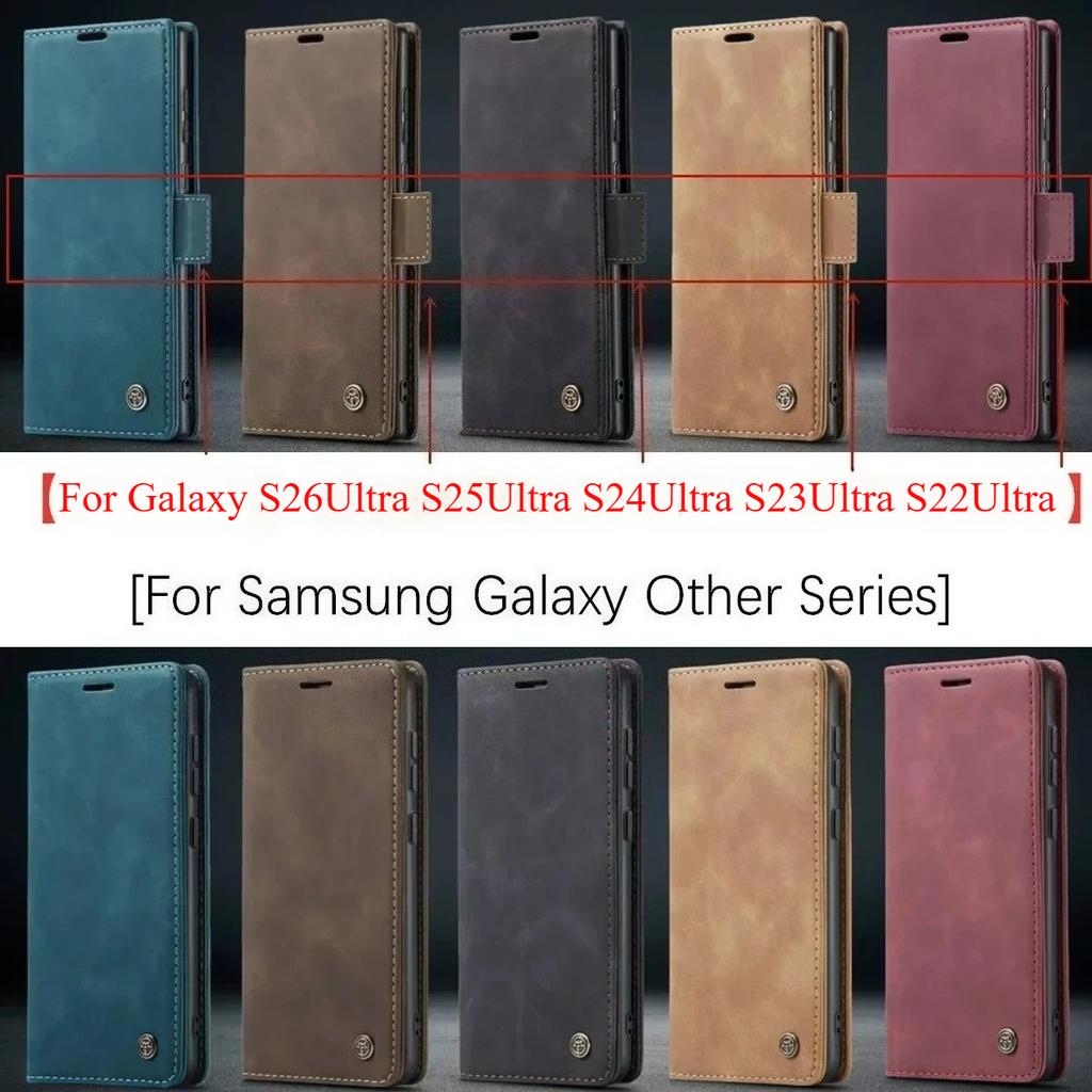 CaseMe High Quality Retro Magnetic Flip PU Leather Case for Samsung Galaxy S26 Ultra S25 S24 S23 S22 S21 S20 S10 S9 Wallet Cover