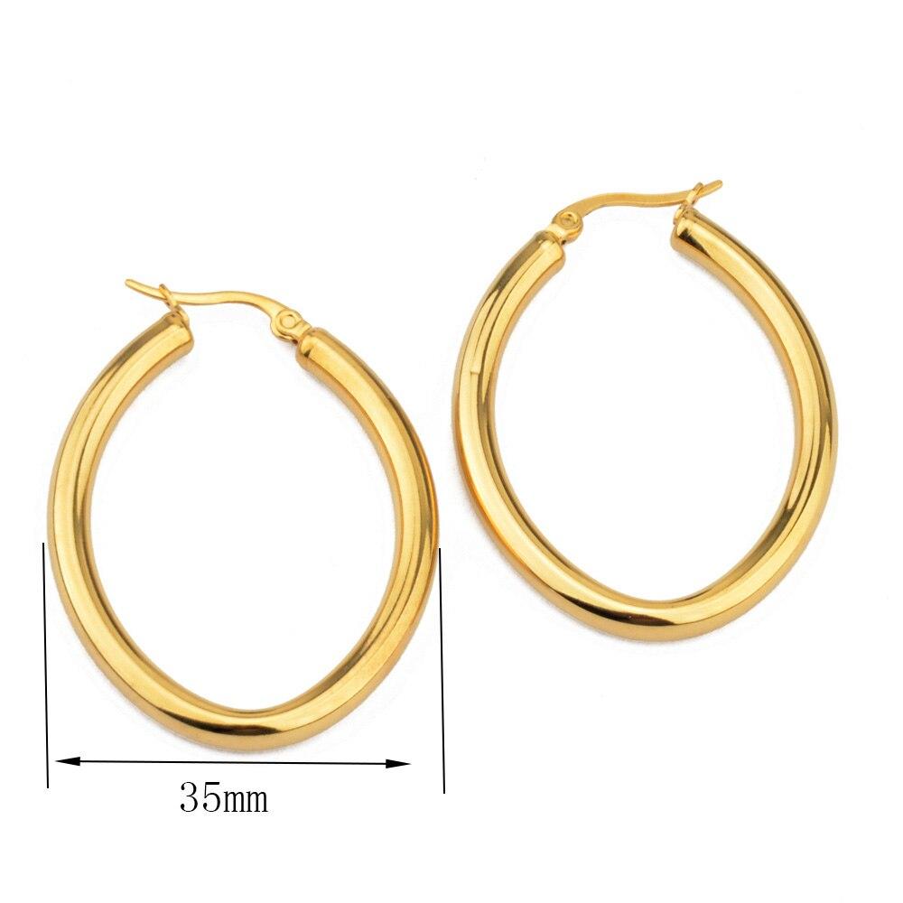 Bten Big Earrings New Arrival Modish Fashionable For Women Gold Tone Color Hoop Earrings Jewelry Round Large Size Hoop EarringsTrendy Jewelry