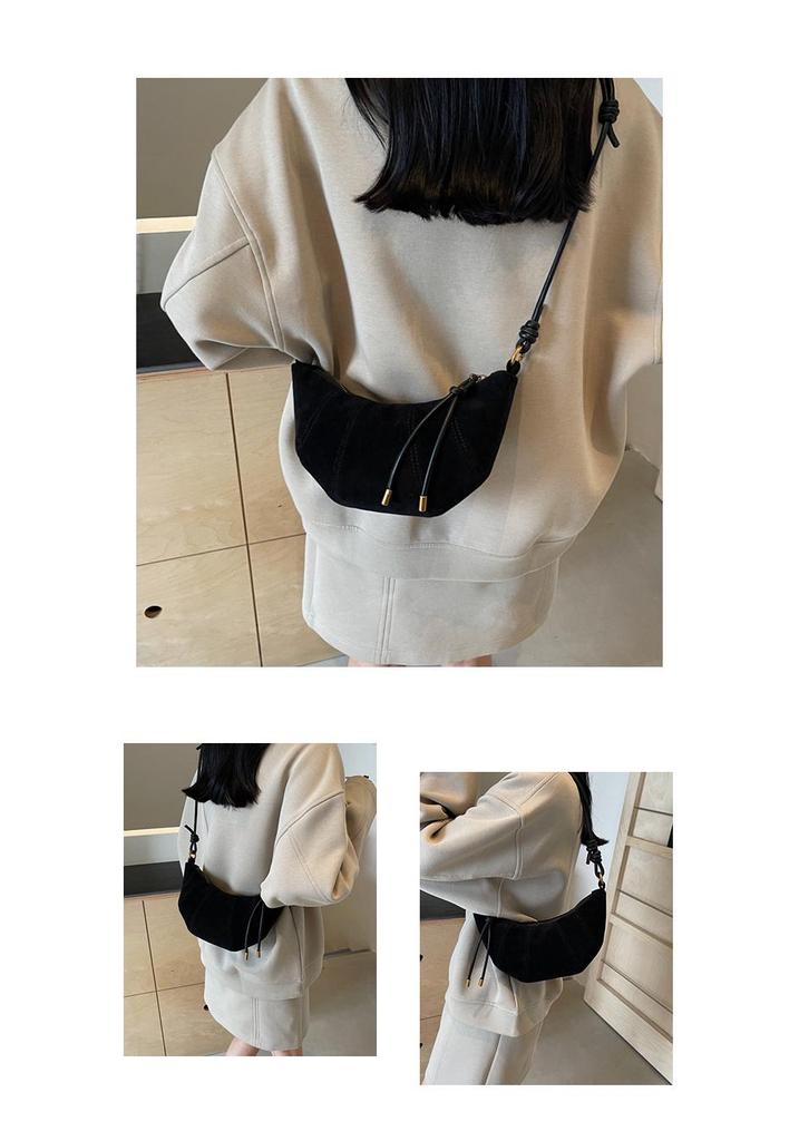 Chic Underarm Croissant Bag - Versatile Retro Leather Crossbody for Women