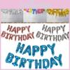Elegant Silver Happy Birthday Letter Balloons For Memorable Birthday Parties