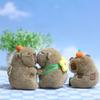 Animals Capybara Plush Keychain Stuffed Doll Capybara Plush Key Chain  Backpack Decoration