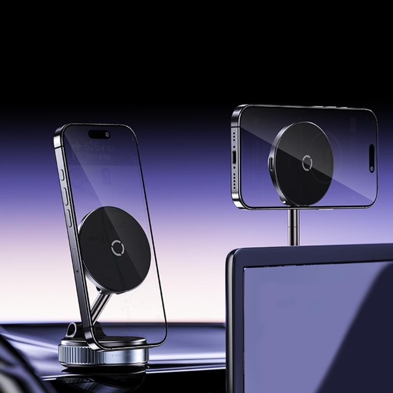 Vehicle Phone Mount Bracket Holder Vacuum Suction with Vacuum Attachment 360 Degree Rotation for Safe Driving Experience