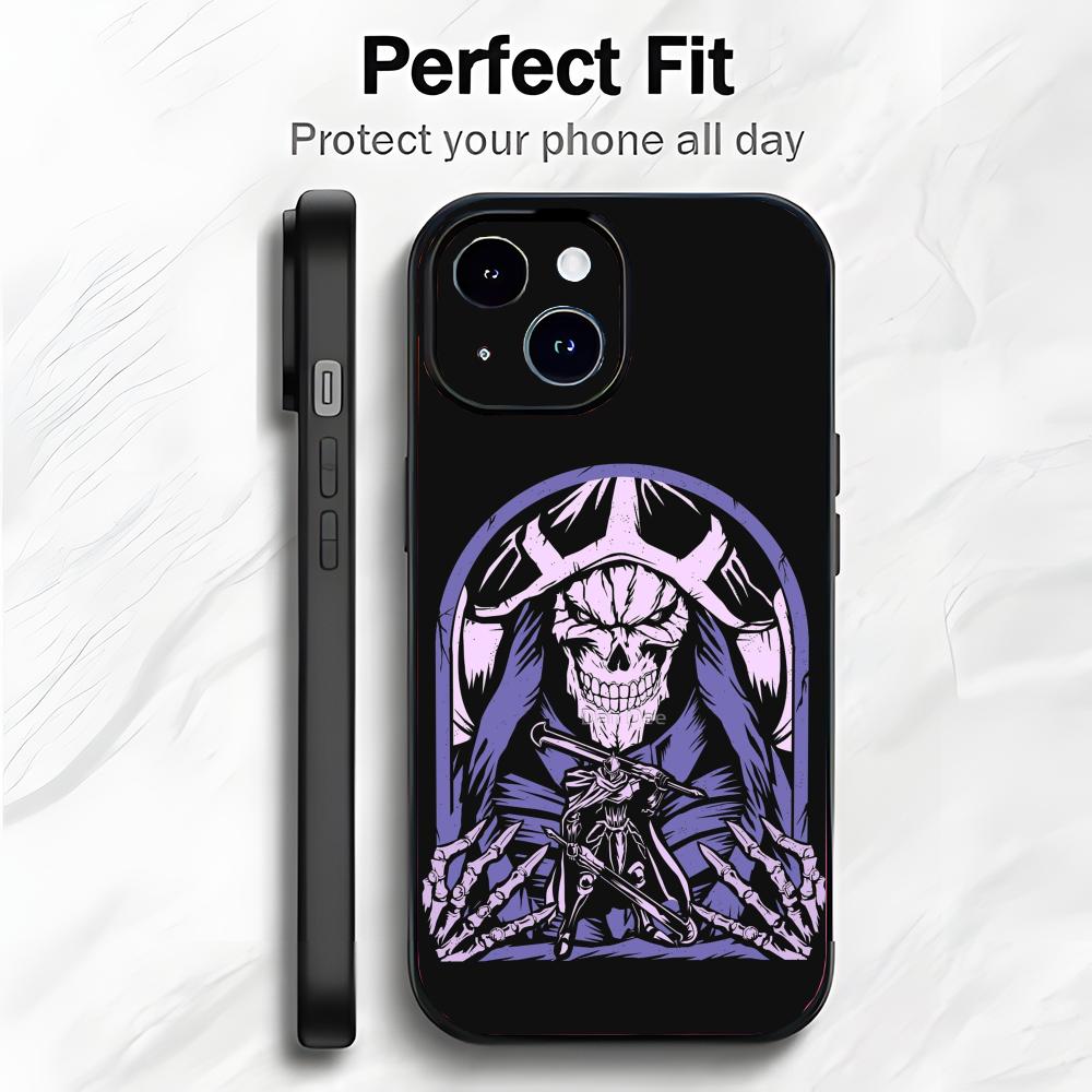 Dark Fantasy O-Overlord Anime Phone Case Phone Case Soft Packaging Lightweight For iPhone17 16 15 14 13ProMax iphone12promax