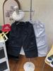 Autumn 2025 Boys' Loose Straight-Leg Washed Cotton Work Pants with Zipper Pockets