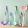 1pc Long Handle Silicone Soup Spoon Ramen Noodles Tablespoons Hot Pot Porridge Ladle Kawaii Japanese Kitchen Utensils