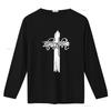 Men s Christian Faith Cross T Shirt Bible Black vintage Washed fashion Versatile Stylish Casual graphic Comfortable Soft