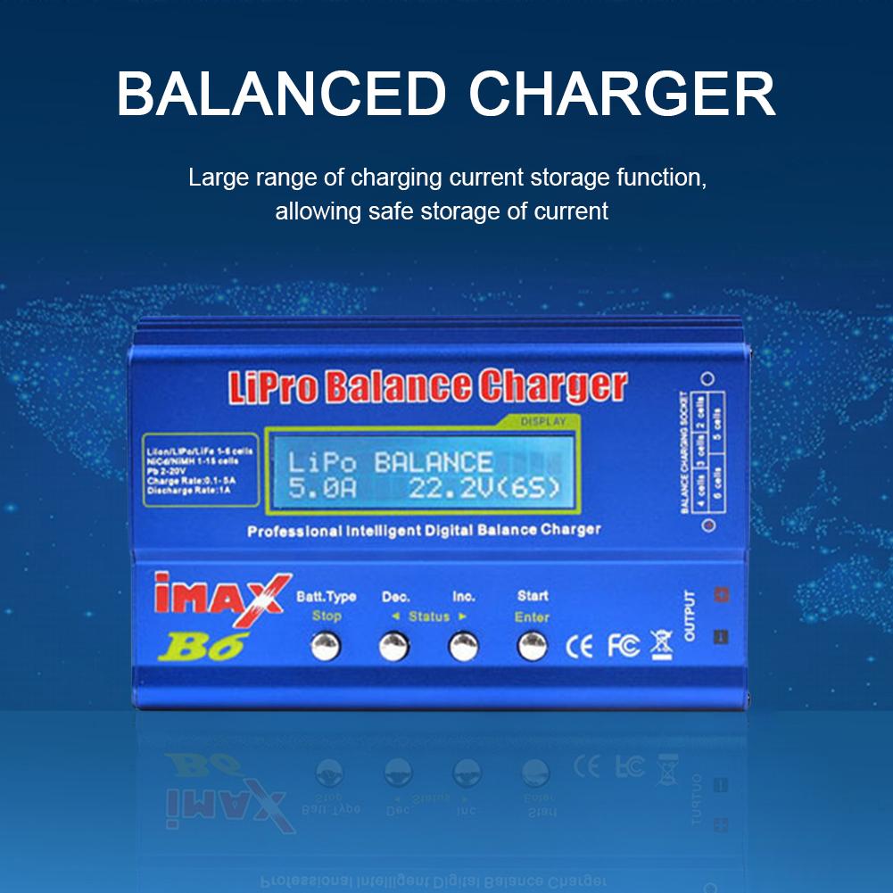 80W Adaptor încărcător de echilibru AC/DC încărcător digital acumulator LCD Display Putere de descărcare 5W pentru baterie LiPo NiMH NiCd Life Pb