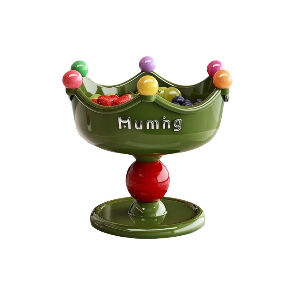 Plastic High-footed Fruit Plate Large Capacity Double Layer Fruit Bowl Fruit Serving Plate  Kitchen