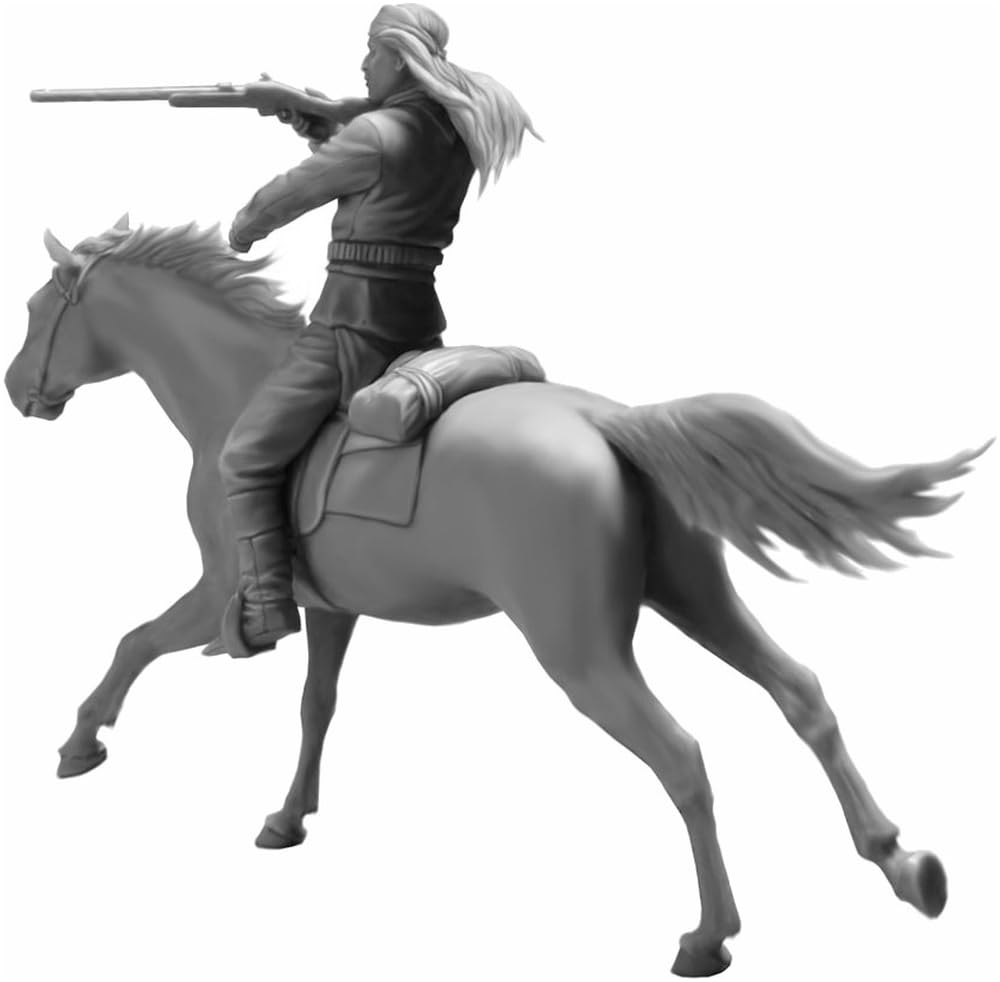 Master Box 1/35 Skala Indian Wars Apache Attack, 2 Amerikanska Ursprungsbefolkningssoldater + Häst Plastmodellkit MB35188