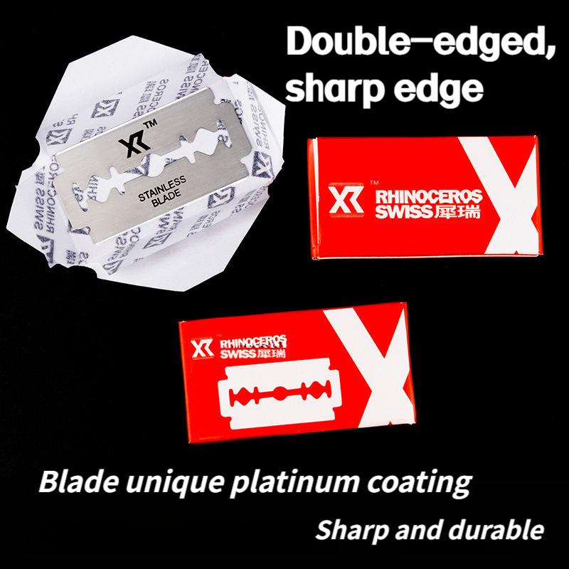 218-Xirui Stainless Steel Shaving Blades: Classic Manual Double-Edged Blades for Facial Shaving