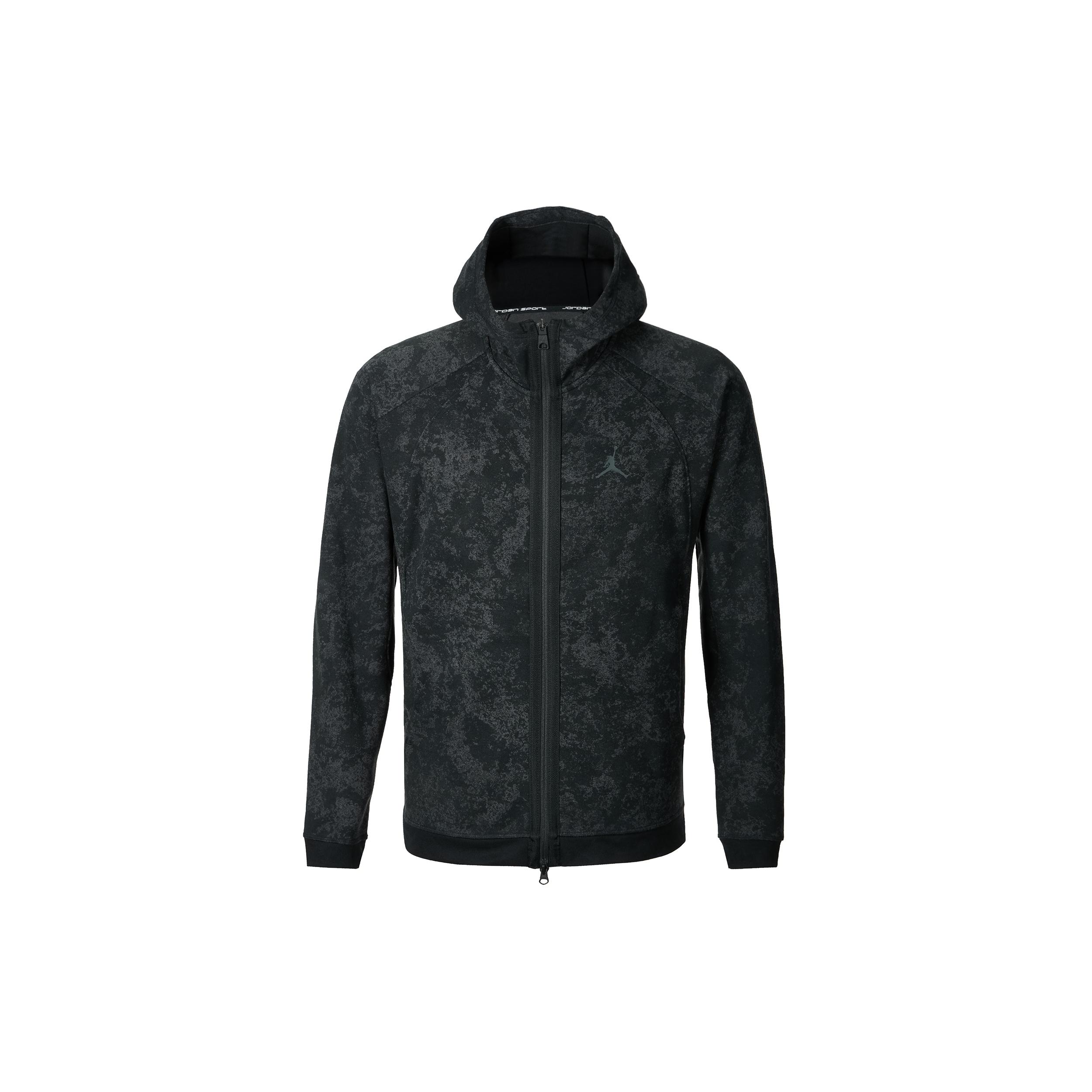 Air Jordan Dri-FIT Sport Full-Zip Hoodie Asia Sizing Black Grey Men s FN5847-010 L