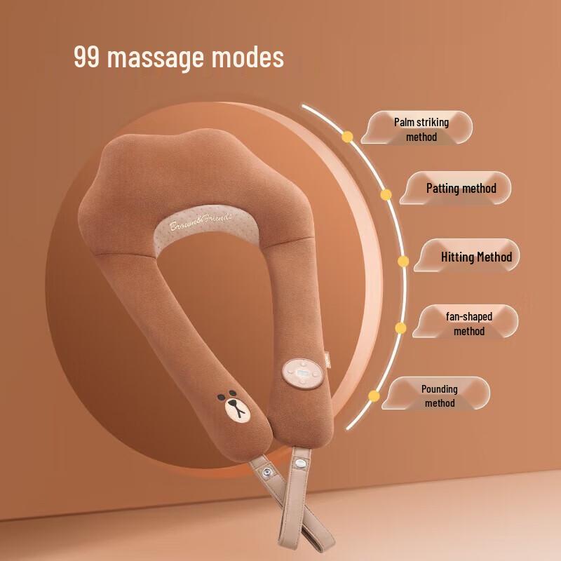 OGAWA LINE Friends Brown Bear Neck and Shoulder Massager