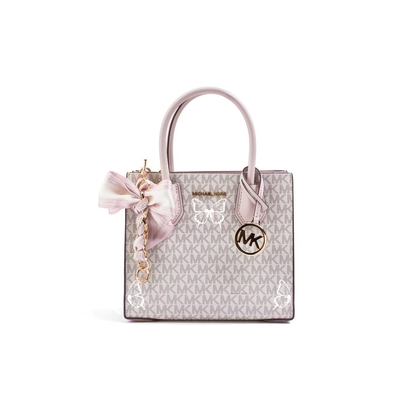 MICHAEL KORS handbag [Customized bag] Butterfly shadow, Iduo, hand-painted graffiti, bow pendant, sweet and cute Butterfly shadow accompanying D розовый
