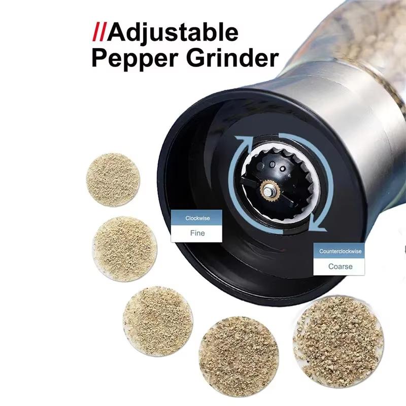 Manual Salt Pepper Grinder Pepper Grinder Salt Grinder Stainless Steel Salt and Pepper Shakers Kitchen Mills Accessories
