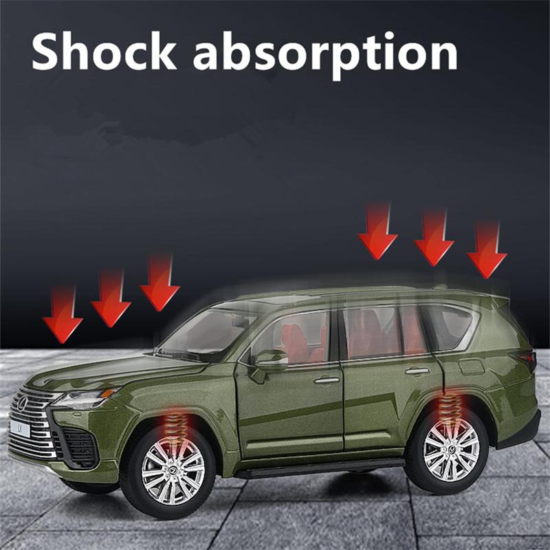 New 1/32 Lexus LX600 SUV Alloy Luxy Car Model Diecasts Metal Off-road Vehicles Car Model High Simulation with Light Childrens Toy Gift