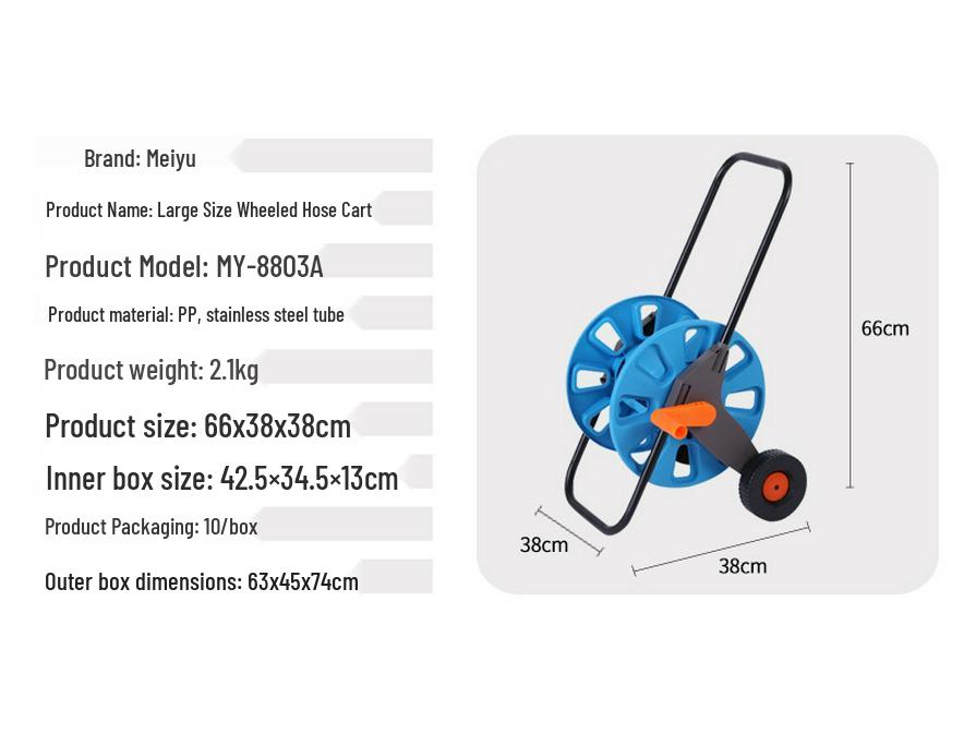 Garden Watering Hose Reel Cart with Storage Rack