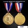 1Pcs 2" Gold Silver Bronze Award Medal Zinc Alloy Round Winner Medals With Neck Ribbon 1St 2Nd 3Rd Prizes Winner Prize Present