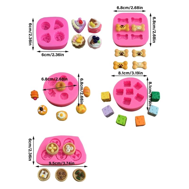 Silicone Dessert Molds Pastries Making Accessories Various Shape Baking Molds Suitable for Baking Chocolate Treats