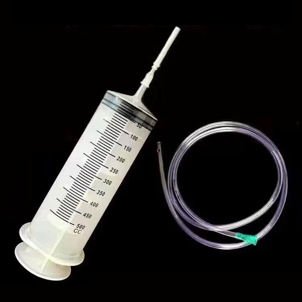500ml Car Oil Pump Large Capacity Extractor Syringe with Scale for Automobile Truck Oil Exchange Cars Tools Mechanical Workshop
