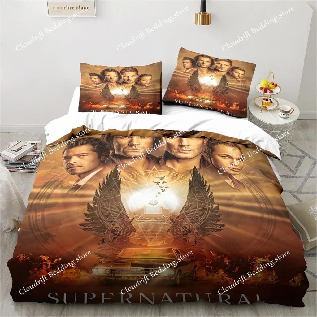 TV Series Supernatural Bedding Sets Single Twin Full Queen King Size Bed Linen Kids Girls Bedroom Decor Cartoon Duvet Cover Set