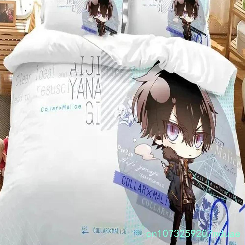 New Print Anime Game Collar X Malice Bedding Set Duvet Cover Bed Set Quilt Cover Pillowcase Comforter King Queen Size Boys Adult