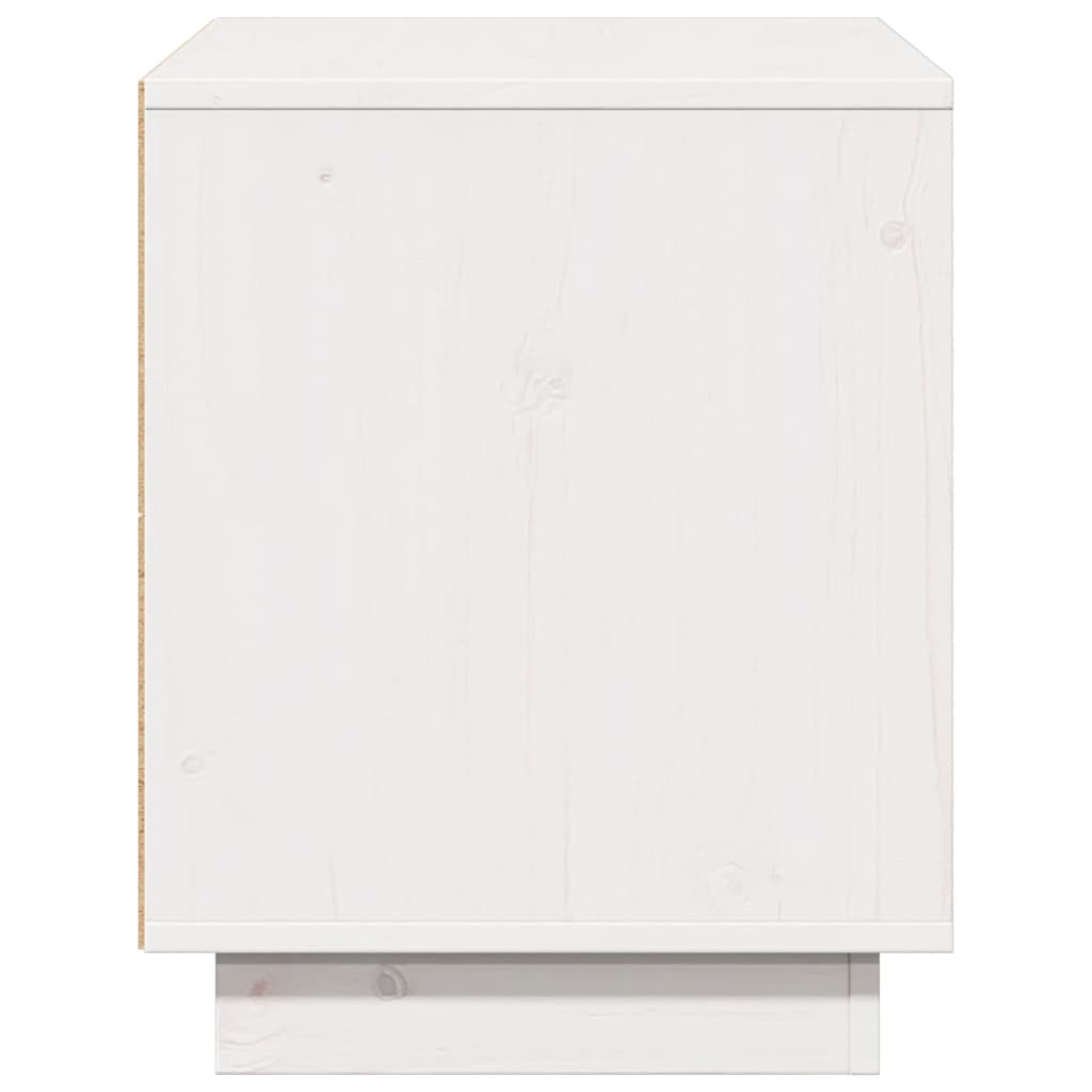 Vidaxl TV Cabinet, White, 74X35X44 Cm, Solid Pine Wood