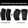 4PCS Knee & Elbow Pads Set for Sports, Thickened EVA Foam, Adjustable Non-Slip Straps, Protective Gear for Volleyball, Basketbal