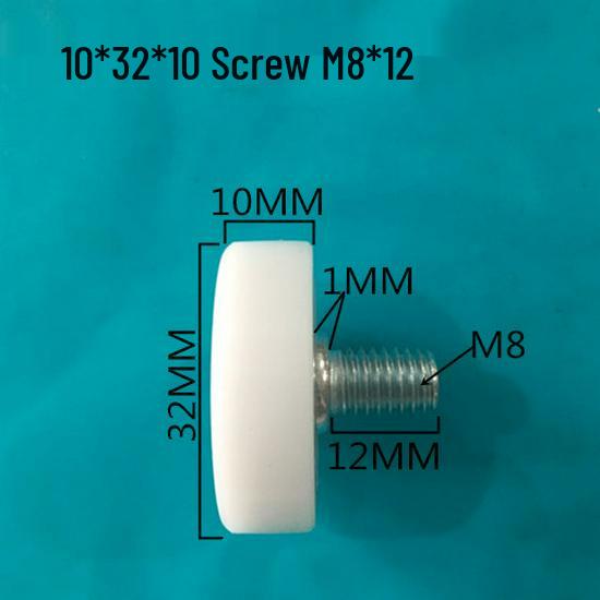 626 Rubber-Coated Nylon Roller with Shaft, 608 Bearing Pulley Wheel Guide