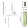 5pcs/set Portable Dinnerware Set Kid Student 316 Stainless Steel Chopsticks Fork Spoon Reusable Cutlery With Chopsticks Holder
