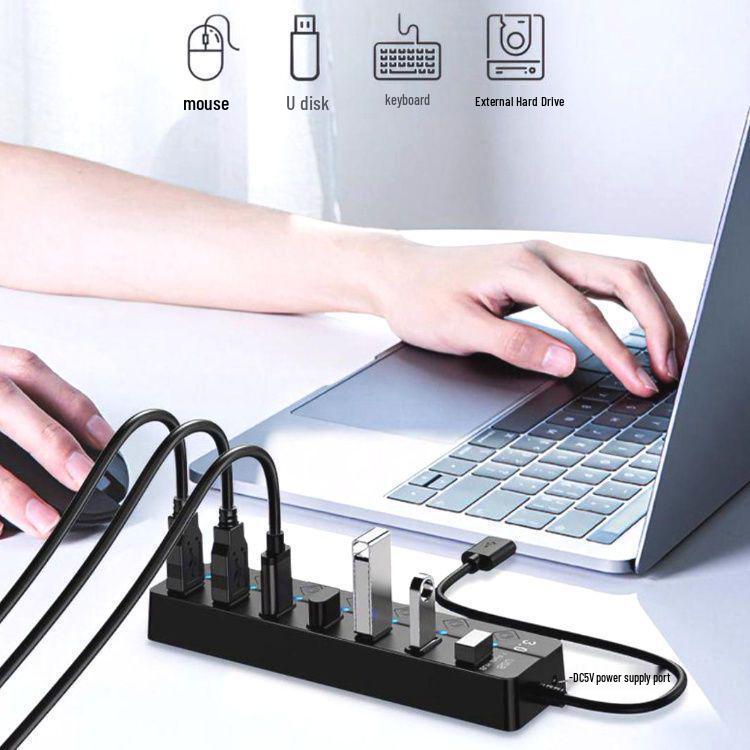 7-Port USB Hub Expander - New USB One-to-Seven Splitter Available