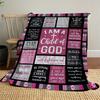 1pc Christian Quotes Blanket for Sofa Bed Soft and Light Bedding Ideal for Picnics, All-Season Christmas Outdoor Decor Accessories-c0803017