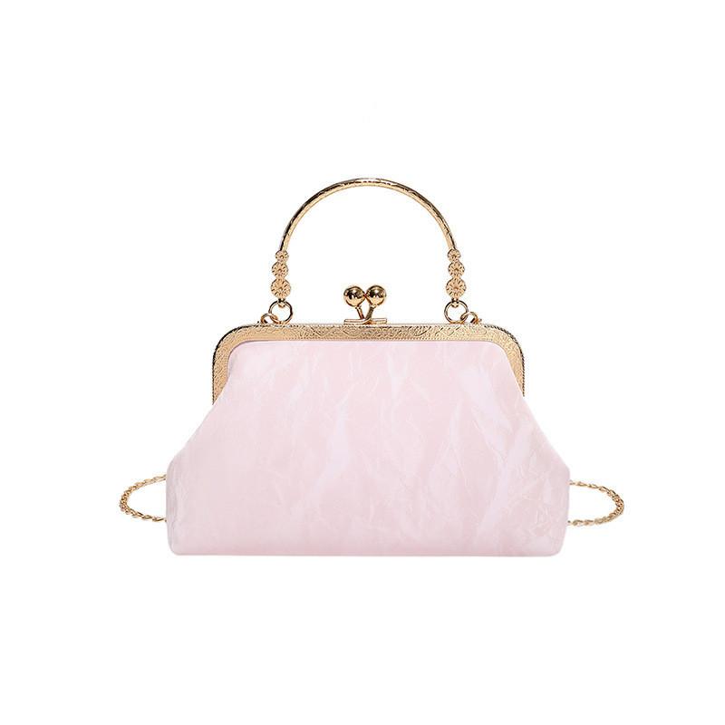 Vintage French Style Evening Bag 2024 Summer New Crossbody Bag Street Fashion Pu Shell Shape