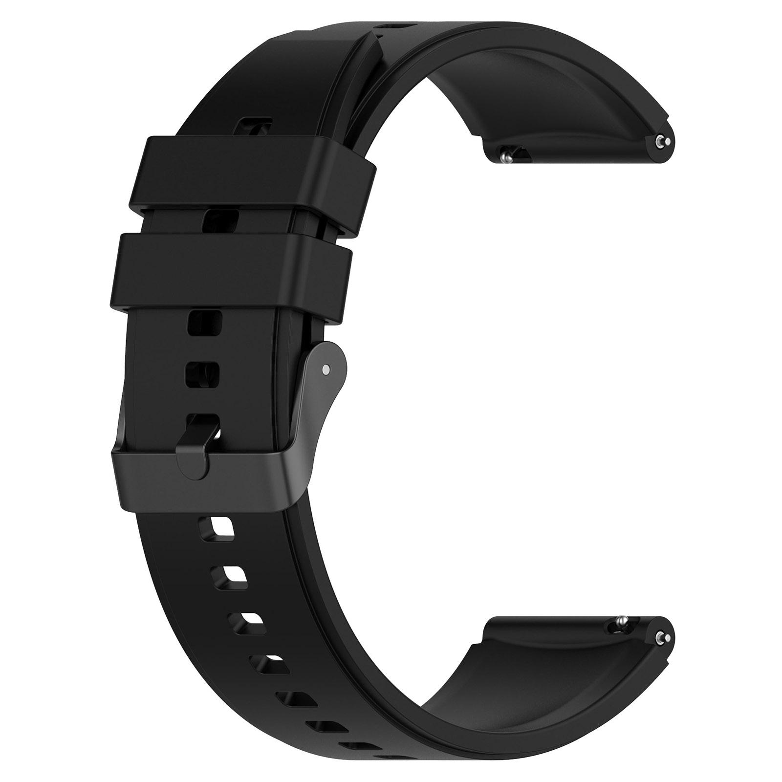 

22mm Replacement Band for Huawei Watch GT 4 46mm/Watch 4 Pro/Watch 4/Watch 3 Pro/Watch GT 3 SE Silicone Watch Strap Black