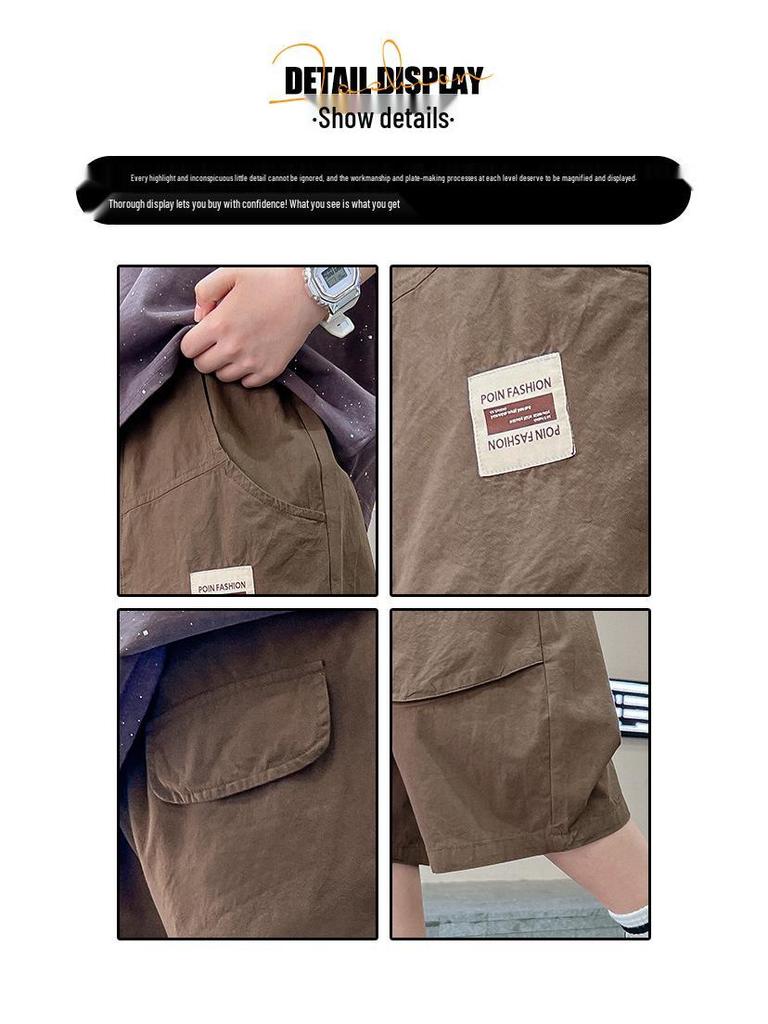 Boys' 2025 Stylish Summer Cargo Shorts - Lightweight, Comfortable Kids' Five-Point Pants