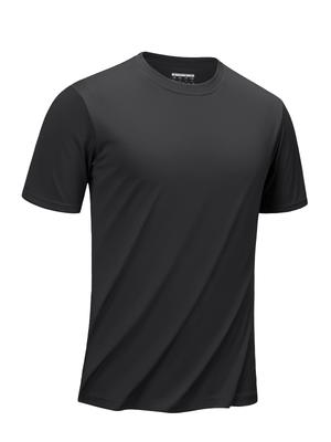[TACVASEN] Men's Short-Sleeve T-Shirt, Training Wear, Tennis Shirt, Sports Shirt, Quick-Drying, Casual Wear, UV Protection, Half-Sleeve Top, Fitness,