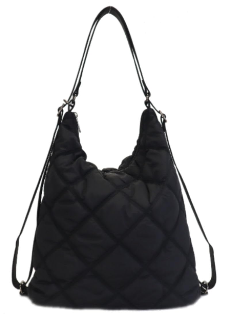 Grande Grace Women s Lightweight Shoulder BagBackpack in GunmetalBlack