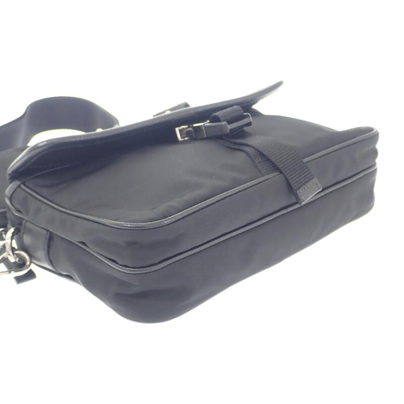 Prada 2VH133 Shoulder Bag Black Nylon/Safiano Women