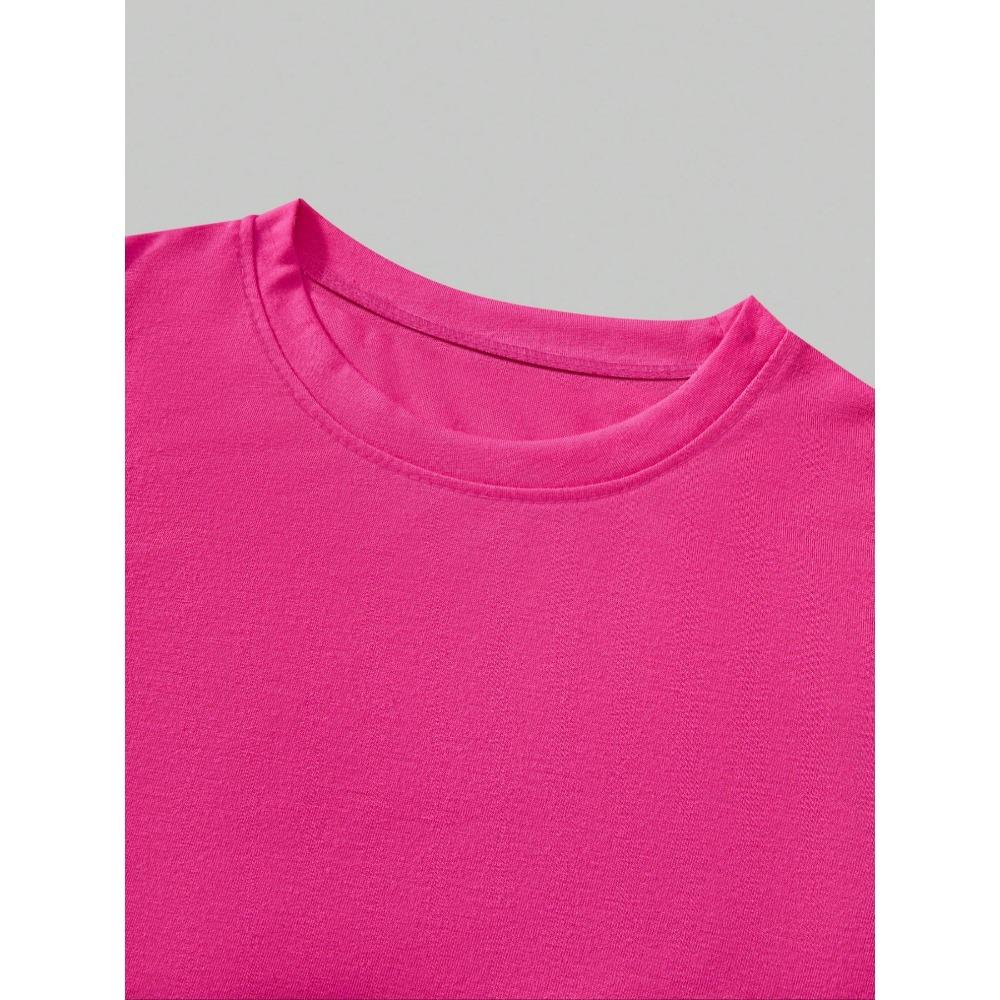 Conjunto de Manga Corta para Niña 2026 Nuevo Kpop Tres Chicas Estampado de Anime Camiseta de Manga Corta + Pantalones de Campana Conjunto de Dos Piezas