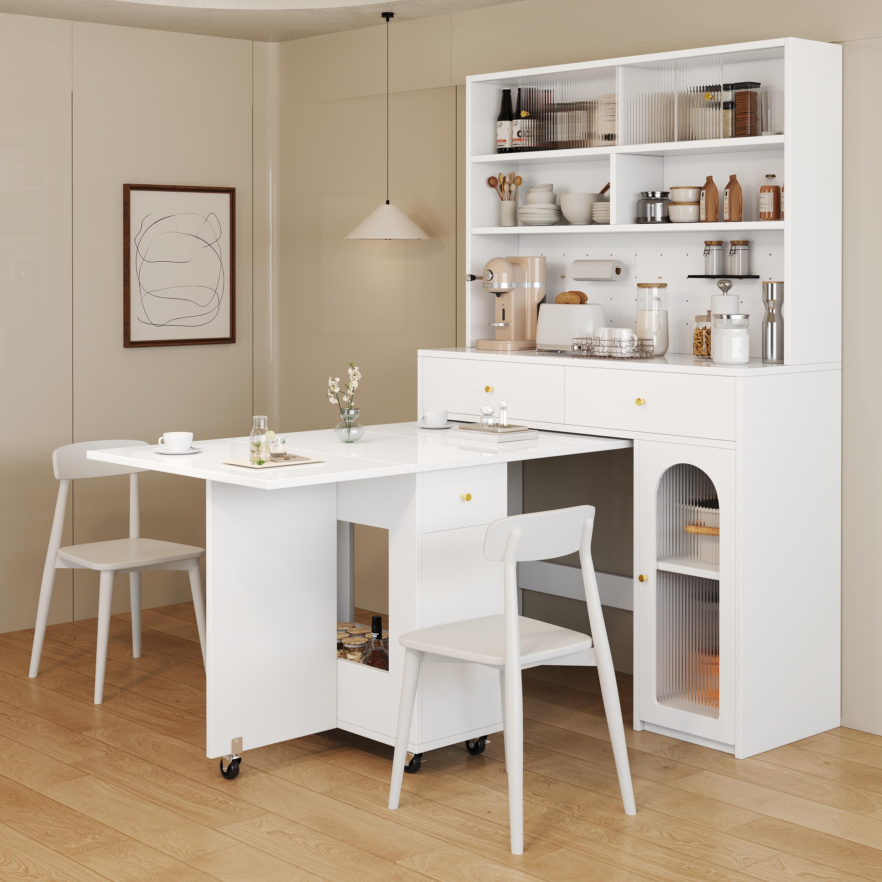 Virtuves skapju komplekts ar salokāmu pusdienu