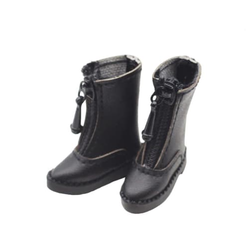 Rakulifey Obitsu 11 Shoes, Boots, OB11 Size Shoes, Obitsu Doll 11cm Accessories, 1/12 BJD Doll Shoes, Birthday Gift, 3 Colors (Black)