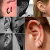 3 Pairs Stainless Steel Hoop Earrings  Hypoallergenic Huggie Earrings Small Hoop Sliver Black Sleeper Earrings For Women Men