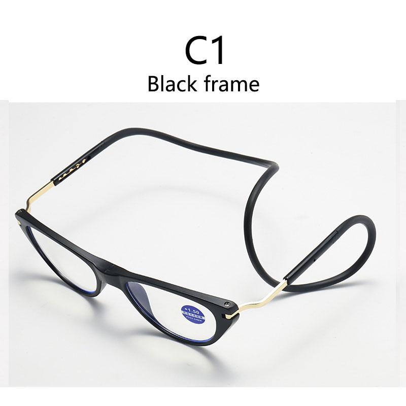 

Очки для чтения BOYSEEN Cat Eye Presbyopic для женщин и мужчин с защитой от синего света и пресбиопией, масштабируемые, портативные, с магнитной подвеской на шею +300