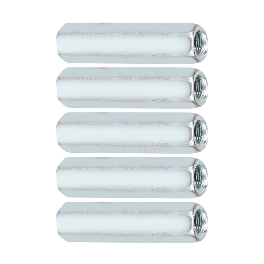 5pcs M6 * 40 Long Rod Nut Hex Hexagonal Sleeve Nut Standoff Threaded Fasteners