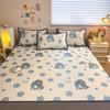 New Cute 3-Piece Ice Vine Cooling Mat Pillowcase & Bed Sheet Set with Digital Print - Spring/Summer