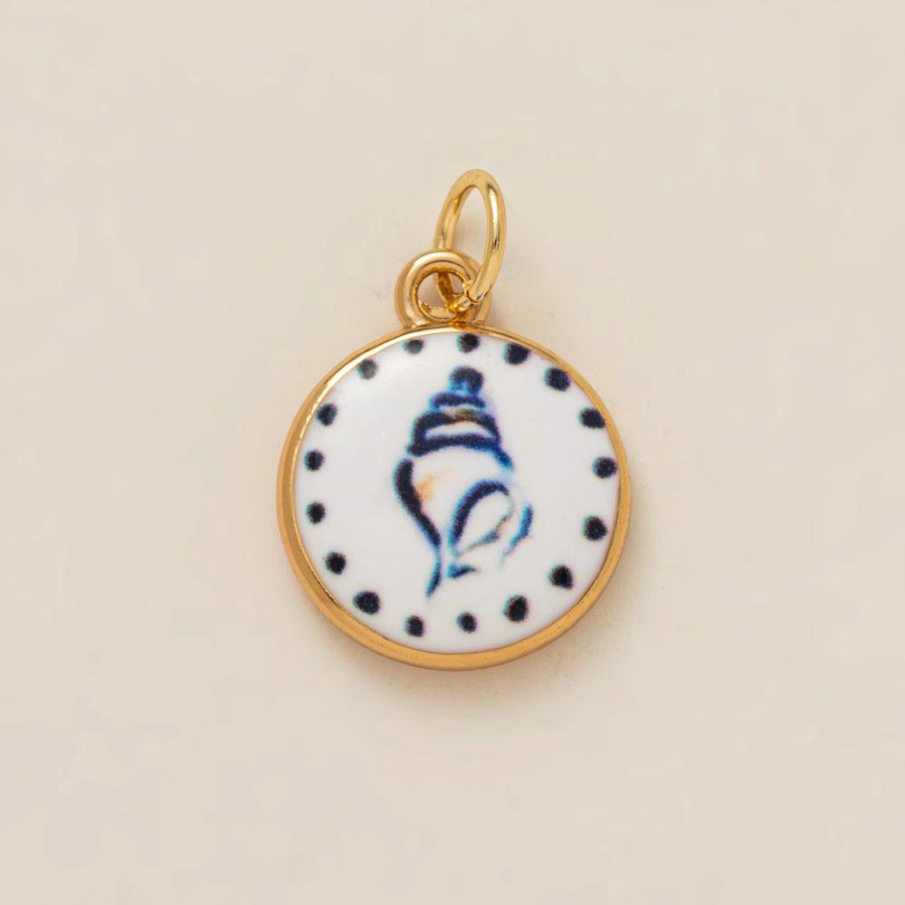 14k Copper Ocean Series Pendant: Enamel Fish, Shell, Conch, Starfish, Lobster, Dolphin Jewelry Accessories