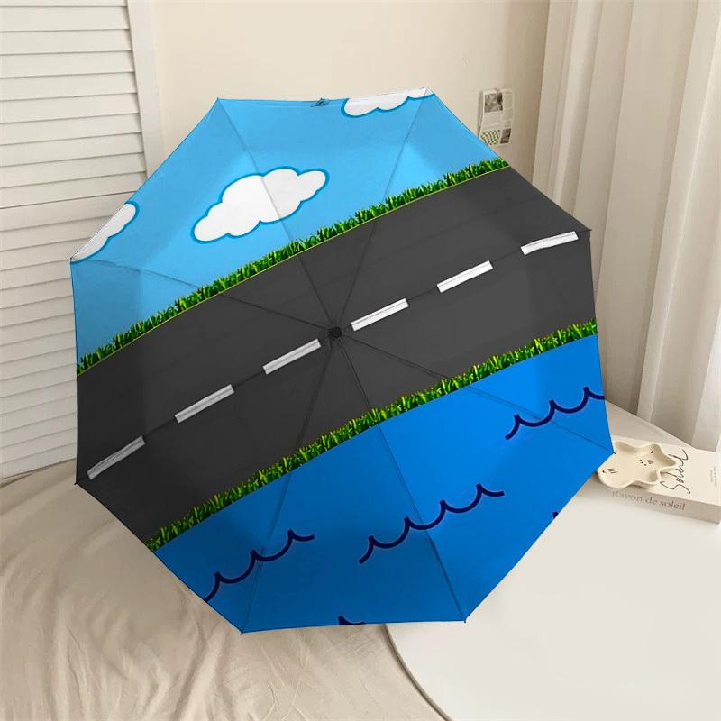 

1PC groundwater road Umbrella-8-Rib Reinforced, Automatic Open, Lightweight & Durable, Fashion Accessory for Outdoor-L0388