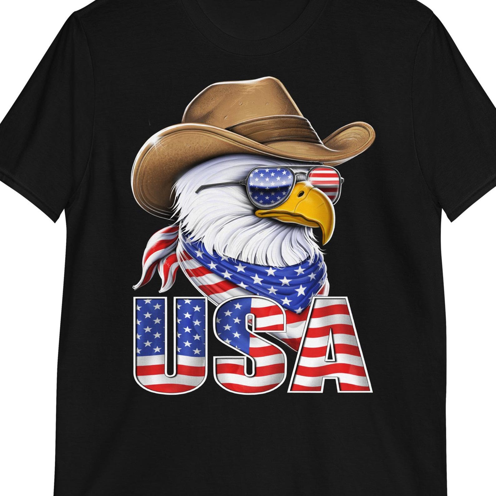 American Bald Eagle T-Shirt: USA Flag Tee 150
